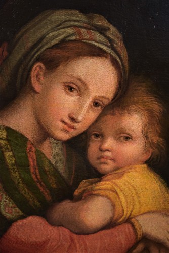 Renaissance - Vierge à l'Enfant et l'archange Michel - Ecole toscane fin du XVIe siècle